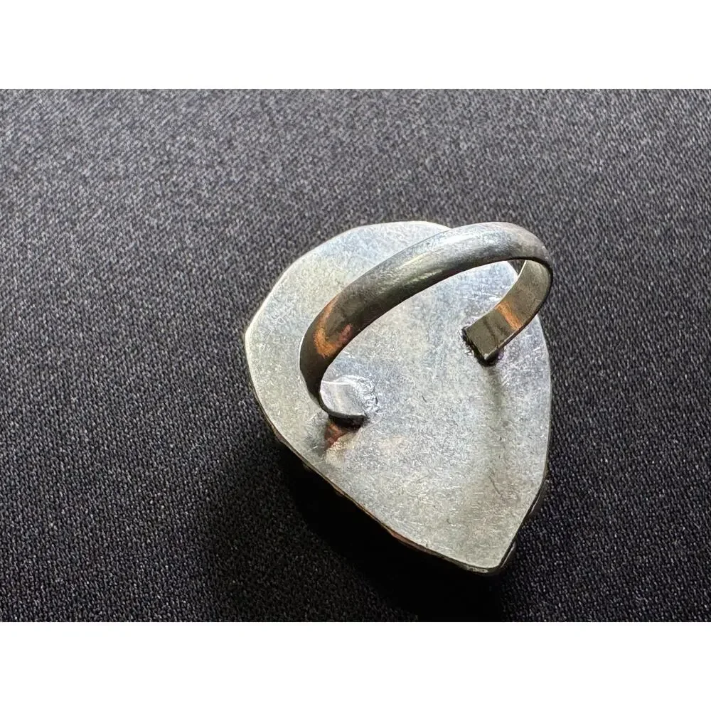 Vintage 925 SIlver Moonstone Teardrop Statement Ring Size 8